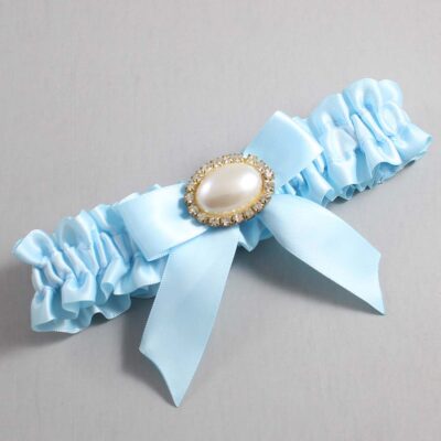 Alice Blue Satin Wedding Garter / Blue Wedding Garters / Wedding Garter / Custom Wedding Garter / Bridal Garter / Prom Garter / Linda Joyce Couture / Personalized Garter / Personalized Wedding Garter / Personalized Prom Garter
