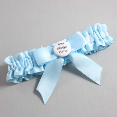 Alice Blue Satin Wedding Garter / Blue Wedding Garters / Wedding Garter / Custom Wedding Garter / Bridal Garter / Prom Garter / Linda Joyce Couture / Personalized Garter / Personalized Wedding Garter / Personalized Prom Garter