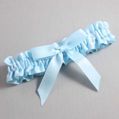 Alice Blue Satin Wedding Garter / Blue Wedding Garters / Wedding Garter / Custom Wedding Garter / Bridal Garter / Prom Garter / Linda Joyce Couture / Personalized Garter / Personalized Wedding Garter / Personalized Prom Garter