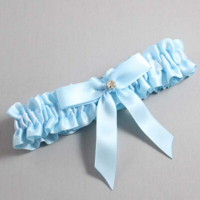 Alice Blue Satin Wedding Garter / Blue Wedding Garters / Wedding Garter / Custom Wedding Garter / Bridal Garter / Prom Garter / Linda Joyce Couture / Personalized Garter / Personalized Wedding Garter / Personalized Prom Garter