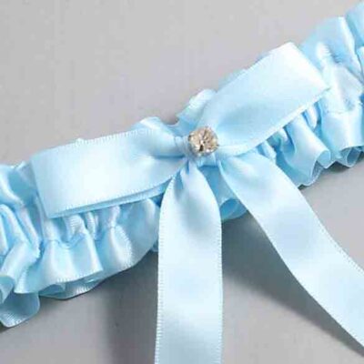 Alice Blue Satin Wedding Garter / Blue Wedding Garters / Wedding Garter / Custom Wedding Garter / Bridal Garter / Prom Garter / Linda Joyce Couture / Personalized Garter / Personalized Wedding Garter / Personalized Prom Garter