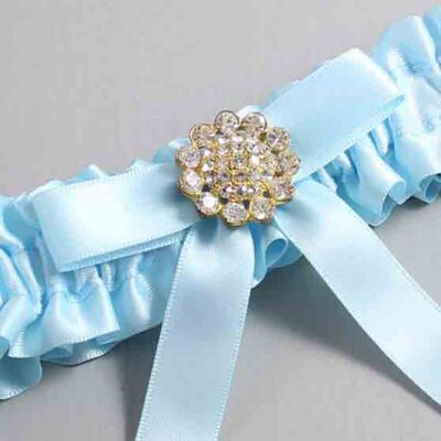 Alice Blue Satin Wedding Garter / Blue Wedding Garters / Wedding Garter / Custom Wedding Garter / Bridal Garter / Prom Garter / Linda Joyce Couture / Personalized Garter / Personalized Wedding Garter / Personalized Prom Garter