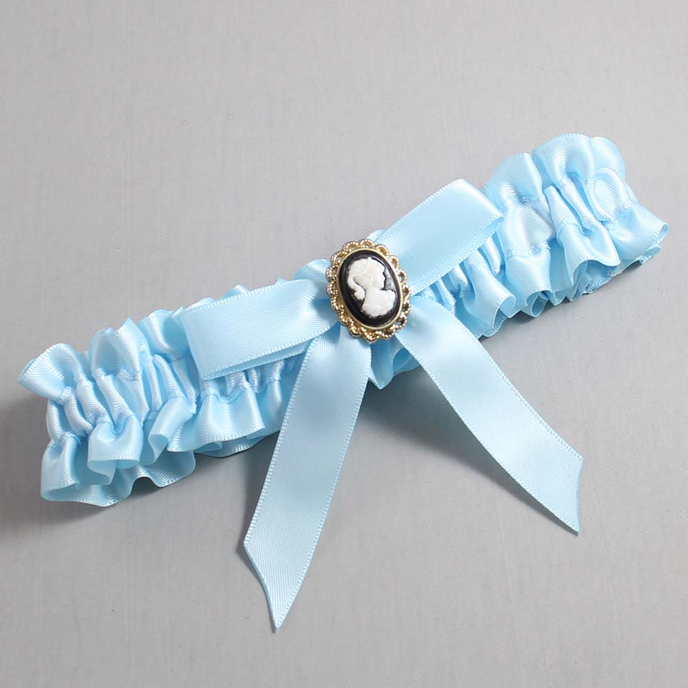 Alice Blue Satin Wedding Garter / Blue Wedding Garters / Wedding Garter / Custom Wedding Garter / Bridal Garter / Prom Garter / Linda Joyce Couture / Personalized Garter / Personalized Wedding Garter / Personalized Prom Garter