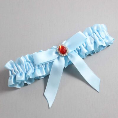 Alice Blue Satin Wedding Garter / Blue Wedding Garters / Wedding Garter / Custom Wedding Garter / Bridal Garter / Prom Garter / Linda Joyce Couture / Personalized Garter / Personalized Wedding Garter / Personalized Prom Garter