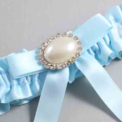 Alice Blue Satin Wedding Garter / Blue Wedding Garters / Wedding Garter / Custom Wedding Garter / Bridal Garter / Prom Garter / Linda Joyce Couture / Personalized Garter / Personalized Wedding Garter / Personalized Prom Garter