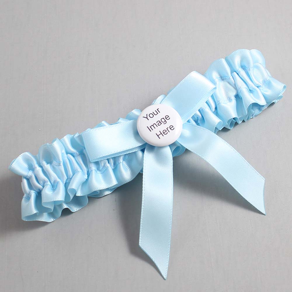 Alice Blue Satin Wedding Garter / Blue Wedding Garters / Wedding Garter / Custom Wedding Garter / Bridal Garter / Prom Garter / Linda Joyce Couture / Personalized Garter / Personalized Wedding Garter / Personalized Prom Garter