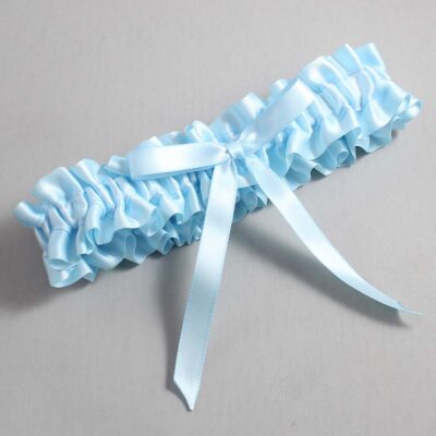 Alice Blue Satin Wedding Garter / Blue Wedding Garters / Wedding Garter / Custom Wedding Garter / Bridal Garter / Prom Garter / Linda Joyce Couture / Personalized Garter / Personalized Wedding Garter / Personalized Prom Garter
