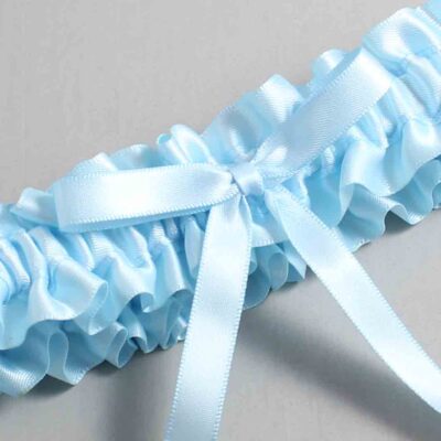 Alice Blue Satin Wedding Garter / Blue Wedding Garters / Wedding Garter / Custom Wedding Garter / Bridal Garter / Prom Garter / Linda Joyce Couture / Personalized Garter / Personalized Wedding Garter / Personalized Prom Garter