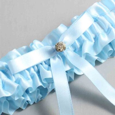 Alice Blue Satin Wedding Garter / Blue Wedding Garters / Wedding Garter / Custom Wedding Garter / Bridal Garter / Prom Garter / Linda Joyce Couture / Personalized Garter / Personalized Wedding Garter / Personalized Prom Garter