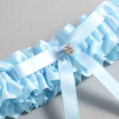 Alice Blue Satin Wedding Garter / Blue Wedding Garters / Wedding Garter / Custom Wedding Garter / Bridal Garter / Prom Garter / Linda Joyce Couture / Personalized Garter / Personalized Wedding Garter / Personalized Prom Garter