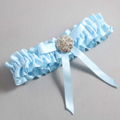 Alice Blue Satin Wedding Garter / Blue Wedding Garters / Wedding Garter / Custom Wedding Garter / Bridal Garter / Prom Garter / Linda Joyce Couture / Personalized Garter / Personalized Wedding Garter / Personalized Prom Garter