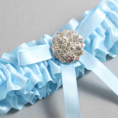 Alice Blue Satin Wedding Garter / Blue Wedding Garters / Wedding Garter / Custom Wedding Garter / Bridal Garter / Prom Garter / Linda Joyce Couture / Personalized Garter / Personalized Wedding Garter / Personalized Prom Garter