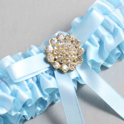 Alice Blue Satin Wedding Garter / Blue Wedding Garters / Wedding Garter / Custom Wedding Garter / Bridal Garter / Prom Garter / Linda Joyce Couture / Personalized Garter / Personalized Wedding Garter / Personalized Prom Garter