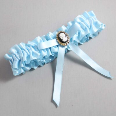 Alice Blue Satin Wedding Garter / Blue Wedding Garters / Wedding Garter / Custom Wedding Garter / Bridal Garter / Prom Garter / Linda Joyce Couture / Personalized Garter / Personalized Wedding Garter / Personalized Prom Garter