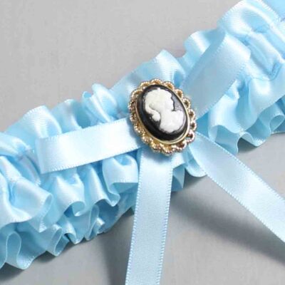 Alice Blue Satin Wedding Garter / Blue Wedding Garters / Wedding Garter / Custom Wedding Garter / Bridal Garter / Prom Garter / Linda Joyce Couture / Personalized Garter / Personalized Wedding Garter / Personalized Prom Garter