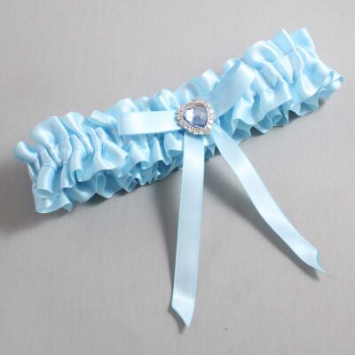 Alice Blue Satin Wedding Garter / Blue Wedding Garters / Wedding Garter / Custom Wedding Garter / Bridal Garter / Prom Garter / Linda Joyce Couture / Personalized Garter / Personalized Wedding Garter / Personalized Prom Garter