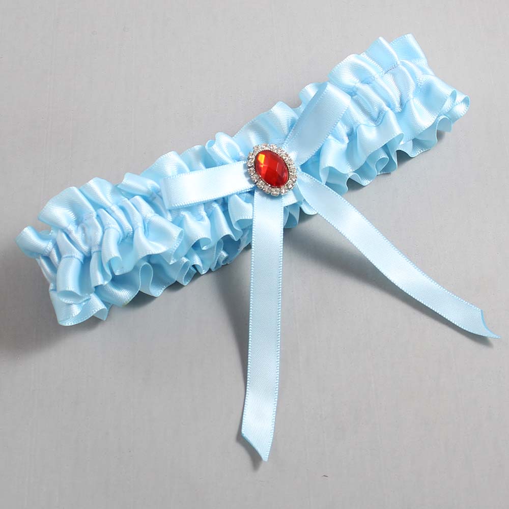 Alice Blue Satin Wedding Garter / Blue Wedding Garters / Wedding Garter / Custom Wedding Garter / Bridal Garter / Prom Garter / Linda Joyce Couture / Personalized Garter / Personalized Wedding Garter / Personalized Prom Garter