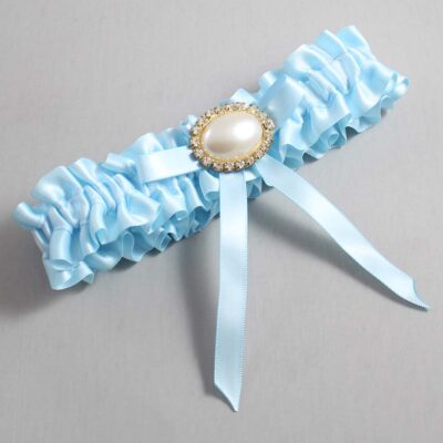 Alice Blue Satin Wedding Garter / Blue Wedding Garters / Wedding Garter / Custom Wedding Garter / Bridal Garter / Prom Garter / Linda Joyce Couture / Personalized Garter / Personalized Wedding Garter / Personalized Prom Garter