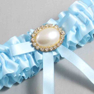 Alice Blue Satin Wedding Garter / Blue Wedding Garters / Wedding Garter / Custom Wedding Garter / Bridal Garter / Prom Garter / Linda Joyce Couture / Personalized Garter / Personalized Wedding Garter / Personalized Prom Garter