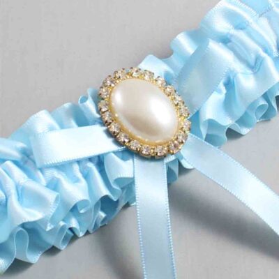Alice Blue Satin Wedding Garter / Blue Wedding Garters / Wedding Garter / Custom Wedding Garter / Bridal Garter / Prom Garter / Linda Joyce Couture / Personalized Garter / Personalized Wedding Garter / Personalized Prom Garter