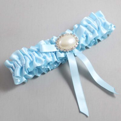 Alice Blue Satin Wedding Garter / Blue Wedding Garters / Wedding Garter / Custom Wedding Garter / Bridal Garter / Prom Garter / Linda Joyce Couture / Personalized Garter / Personalized Wedding Garter / Personalized Prom Garter
