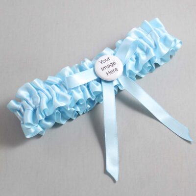 Alice Blue Satin Wedding Garter / Blue Wedding Garters / Wedding Garter / Custom Wedding Garter / Bridal Garter / Prom Garter / Linda Joyce Couture / Personalized Garter / Personalized Wedding Garter / Personalized Prom Garter