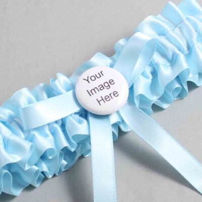 Alice Blue Satin Wedding Garter / Blue Wedding Garters / Wedding Garter / Custom Wedding Garter / Bridal Garter / Prom Garter / Linda Joyce Couture / Personalized Garter / Personalized Wedding Garter / Personalized Prom Garter