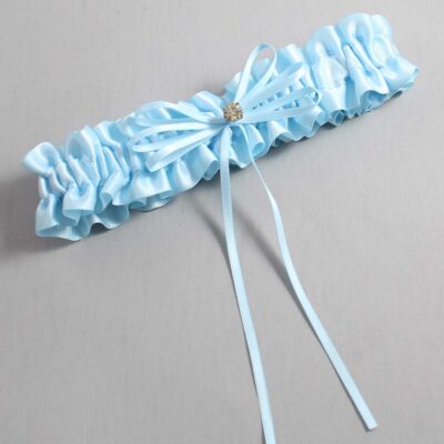 Alice Blue Satin Wedding Garter / Blue Wedding Garters / Wedding Garter / Custom Wedding Garter / Bridal Garter / Prom Garter / Linda Joyce Couture / Personalized Garter / Personalized Wedding Garter / Personalized Prom Garter