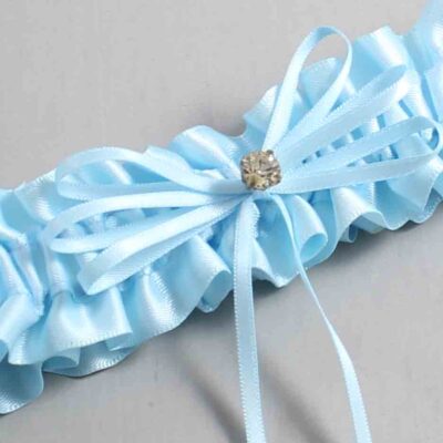 Alice Blue Satin Wedding Garter / Blue Wedding Garters / Wedding Garter / Custom Wedding Garter / Bridal Garter / Prom Garter / Linda Joyce Couture / Personalized Garter / Personalized Wedding Garter / Personalized Prom Garter