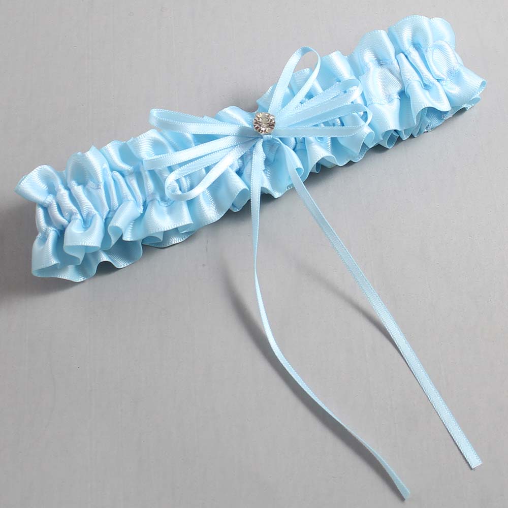 Alice Blue Satin Wedding Garter / Blue Wedding Garters / Wedding Garter / Custom Wedding Garter / Bridal Garter / Prom Garter / Linda Joyce Couture / Personalized Garter / Personalized Wedding Garter / Personalized Prom Garter