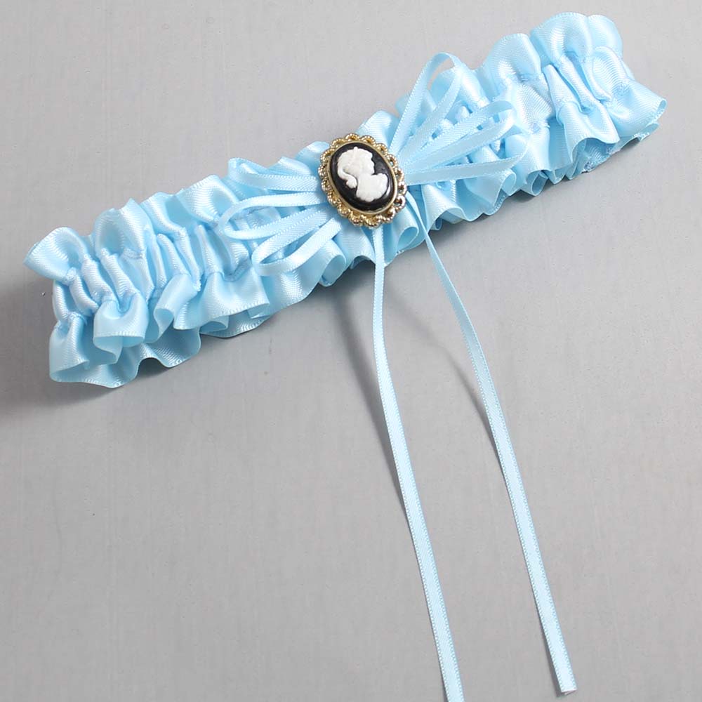Alice Blue Satin Wedding Garter / Blue Wedding Garters / Wedding Garter / Custom Wedding Garter / Bridal Garter / Prom Garter / Linda Joyce Couture / Personalized Garter / Personalized Wedding Garter / Personalized Prom Garter