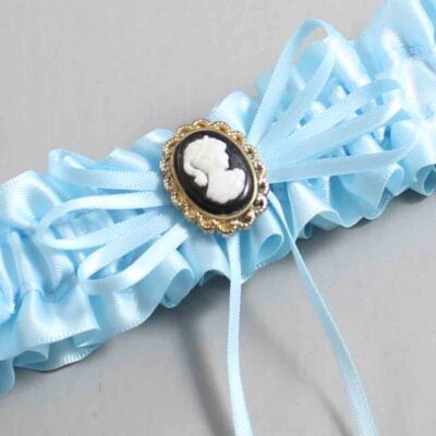 Alice Blue Satin Wedding Garter / Blue Wedding Garters / Wedding Garter / Custom Wedding Garter / Bridal Garter / Prom Garter / Linda Joyce Couture / Personalized Garter / Personalized Wedding Garter / Personalized Prom Garter
