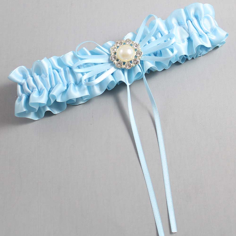 Alice Blue Satin Wedding Garter / Blue Wedding Garters / Wedding Garter / Custom Wedding Garter / Bridal Garter / Prom Garter / Linda Joyce Couture / Personalized Garter / Personalized Wedding Garter / Personalized Prom Garter