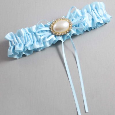 Alice Blue Satin Wedding Garter / Blue Wedding Garters / Wedding Garter / Custom Wedding Garter / Bridal Garter / Prom Garter / Linda Joyce Couture / Personalized Garter / Personalized Wedding Garter / Personalized Prom Garter