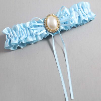 Alice Blue Satin Wedding Garter / Blue Wedding Garters / Wedding Garter / Custom Wedding Garter / Bridal Garter / Prom Garter / Linda Joyce Couture / Personalized Garter / Personalized Wedding Garter / Personalized Prom Garter