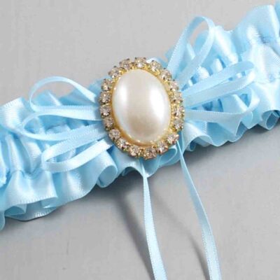 Alice Blue Satin Wedding Garter / Blue Wedding Garters / Wedding Garter / Custom Wedding Garter / Bridal Garter / Prom Garter / Linda Joyce Couture / Personalized Garter / Personalized Wedding Garter / Personalized Prom Garter