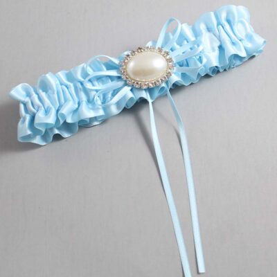 Alice Blue Satin Wedding Garter / Blue Wedding Garters / Wedding Garter / Custom Wedding Garter / Bridal Garter / Prom Garter / Linda Joyce Couture / Personalized Garter / Personalized Wedding Garter / Personalized Prom Garter