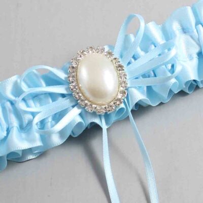 Alice Blue Satin Wedding Garter / Blue Wedding Garters / Wedding Garter / Custom Wedding Garter / Bridal Garter / Prom Garter / Linda Joyce Couture / Personalized Garter / Personalized Wedding Garter / Personalized Prom Garter