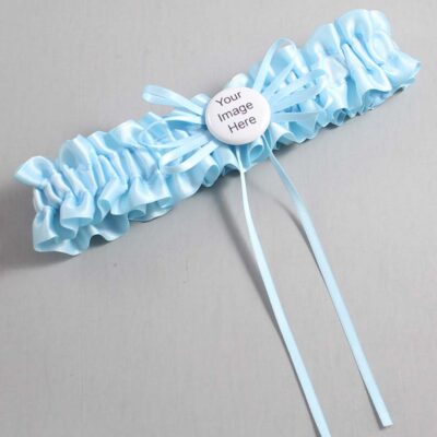 Alice Blue Satin Wedding Garter / Blue Wedding Garters / Wedding Garter / Custom Wedding Garter / Bridal Garter / Prom Garter / Linda Joyce Couture / Personalized Garter / Personalized Wedding Garter / Personalized Prom Garter