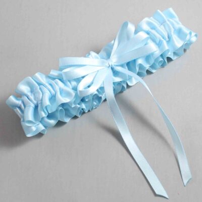 Alice Blue Satin Wedding Garter / Blue Wedding Garters / Wedding Garter / Custom Wedding Garter / Bridal Garter / Prom Garter / Linda Joyce Couture / Personalized Garter / Personalized Wedding Garter / Personalized Prom Garter