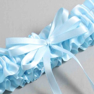 Alice Blue Satin Wedding Garter / Blue Wedding Garters / Wedding Garter / Custom Wedding Garter / Bridal Garter / Prom Garter / Linda Joyce Couture / Personalized Garter / Personalized Wedding Garter / Personalized Prom Garter