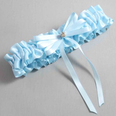 Alice Blue Satin Wedding Garter / Blue Wedding Garters / Wedding Garter / Custom Wedding Garter / Bridal Garter / Prom Garter / Linda Joyce Couture / Personalized Garter / Personalized Wedding Garter / Personalized Prom Garter