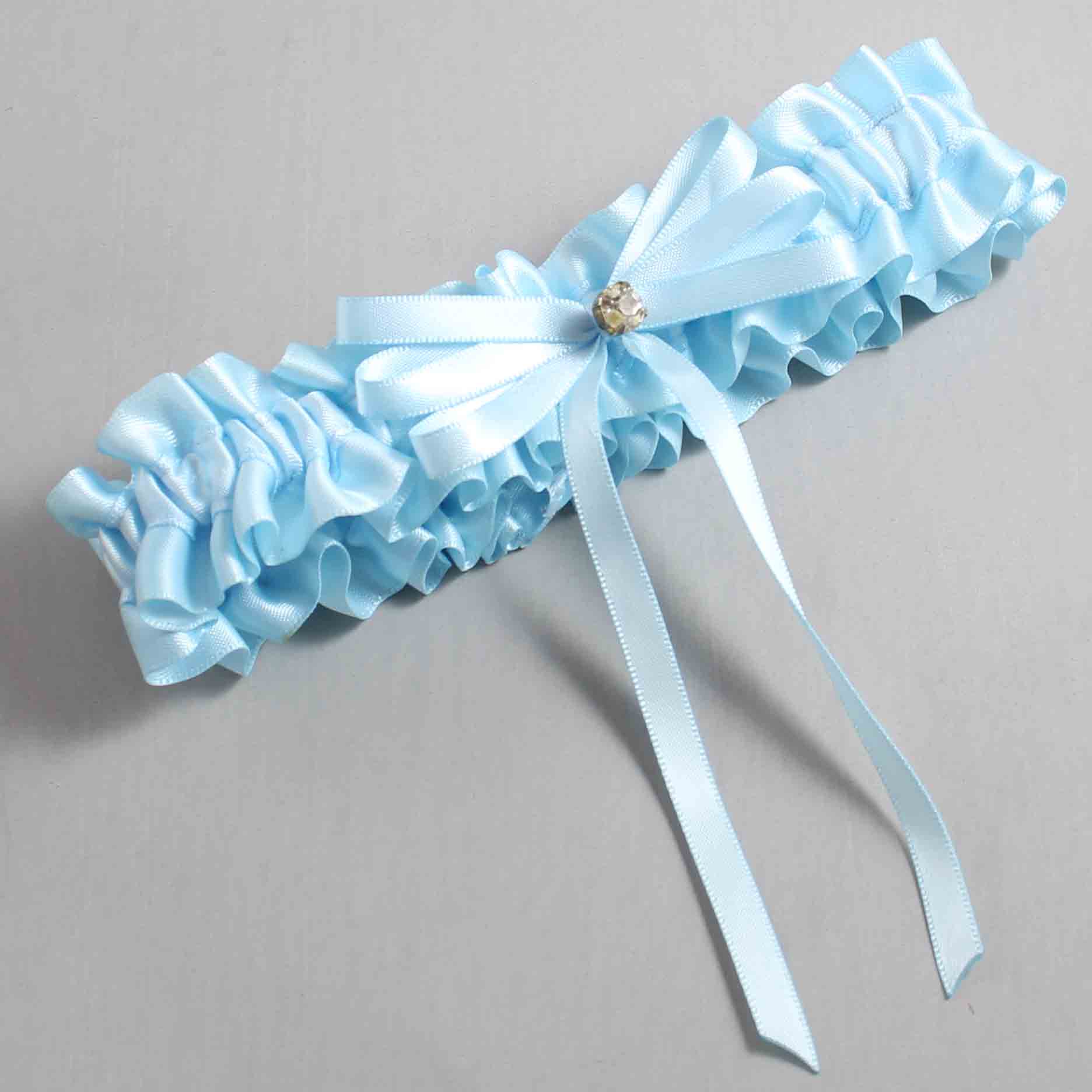 Alice Blue Satin Wedding Garter / Blue Wedding Garters / Wedding Garter / Custom Wedding Garter / Bridal Garter / Prom Garter / Linda Joyce Couture / Personalized Garter / Personalized Wedding Garter / Personalized Prom Garter
