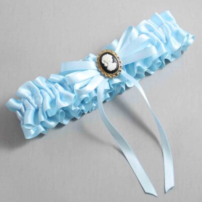 Alice Blue Satin Wedding Garter / Blue Wedding Garters / Wedding Garter / Custom Wedding Garter / Bridal Garter / Prom Garter / Linda Joyce Couture / Personalized Garter / Personalized Wedding Garter / Personalized Prom Garter