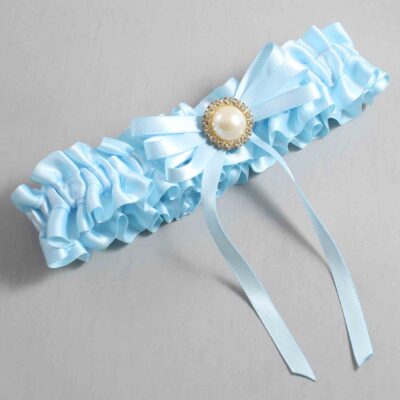 Alice Blue Satin Wedding Garter / Blue Wedding Garters / Wedding Garter / Custom Wedding Garter / Bridal Garter / Prom Garter / Linda Joyce Couture / Personalized Garter / Personalized Wedding Garter / Personalized Prom Garter