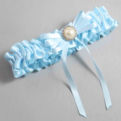 Alice Blue Satin Wedding Garter / Blue Wedding Garters / Wedding Garter / Custom Wedding Garter / Bridal Garter / Prom Garter / Linda Joyce Couture / Personalized Garter / Personalized Wedding Garter / Personalized Prom Garter