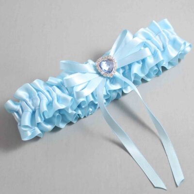 Alice Blue Satin Wedding Garter / Blue Wedding Garters / Wedding Garter / Custom Wedding Garter / Bridal Garter / Prom Garter / Linda Joyce Couture / Personalized Garter / Personalized Wedding Garter / Personalized Prom Garter