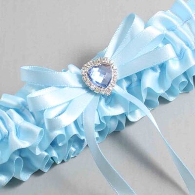Alice Blue Satin Wedding Garter / Blue Wedding Garters / Wedding Garter / Custom Wedding Garter / Bridal Garter / Prom Garter / Linda Joyce Couture / Personalized Garter / Personalized Wedding Garter / Personalized Prom Garter