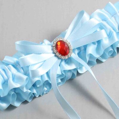 Alice Blue Satin Wedding Garter / Blue Wedding Garters / Wedding Garter / Custom Wedding Garter / Bridal Garter / Prom Garter / Linda Joyce Couture / Personalized Garter / Personalized Wedding Garter / Personalized Prom Garter
