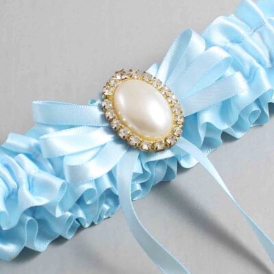 Alice Blue Satin Wedding Garter / Blue Wedding Garters / Wedding Garter / Custom Wedding Garter / Bridal Garter / Prom Garter / Linda Joyce Couture / Personalized Garter / Personalized Wedding Garter / Personalized Prom Garter